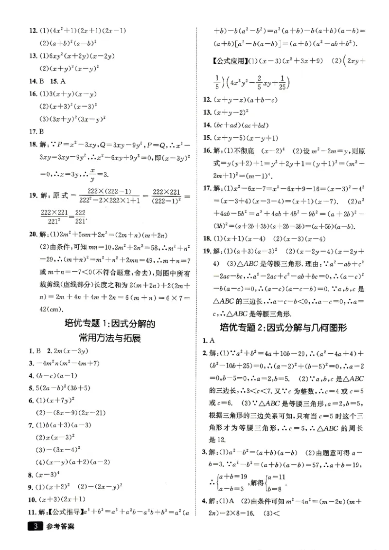 《26秋鲁教版八上数学同行学案参考答案_2027版初中《同行学案学练测》8年级上册（数学）（鲁教版）》第4页预览