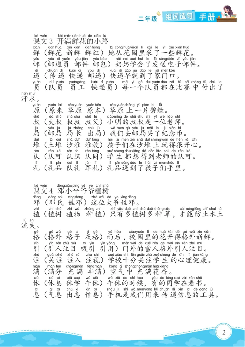 《B20432二年级语文下册组词造句_2年级下册同步教辅_2下-语文_二下语文-句子仿写》第2页预览