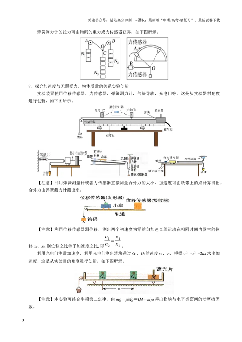 《模板17-2力学创新实验（一大题型）（教师版）_04-物理-高考总复习_专项复习_2025年_2025年高考物理答题技巧与答题模板（全国通用）》第3页预览