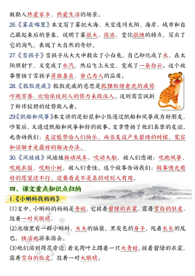 《24年二上语文期末总复习重点知识点归纳整理带答案--梅花SY_2年级上册同步教辅_2上-语文_二上语文-重点必背资料》第10页预览