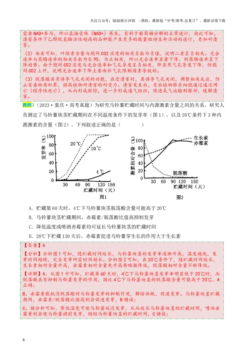 《生物（三）69页_06-生物-高考总复习_专项复习_2025年_2025年高考考前20天终极冲刺攻略生物_2024届》第6页预览