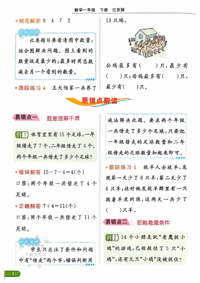 《25春苏教新版一下数学课时作业本SJSY_1年级下册同步教辅_1下-数学_一下数学-专项练习题_一下数学《苏教版》课时练》第5页预览