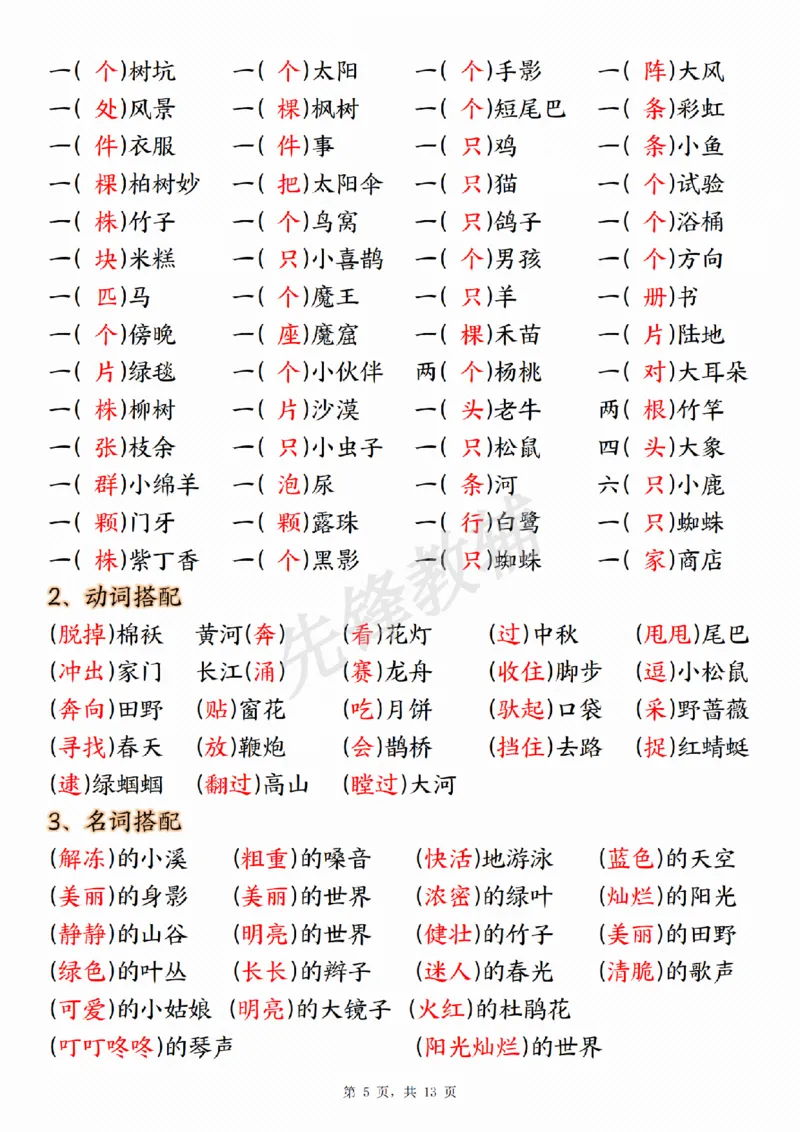 《B20120二年级（下）语文期中复习核心考点汇总(微信564455174)_2年级下册同步教辅_2下-语文_二下语文-重点必备资料》第5页预览