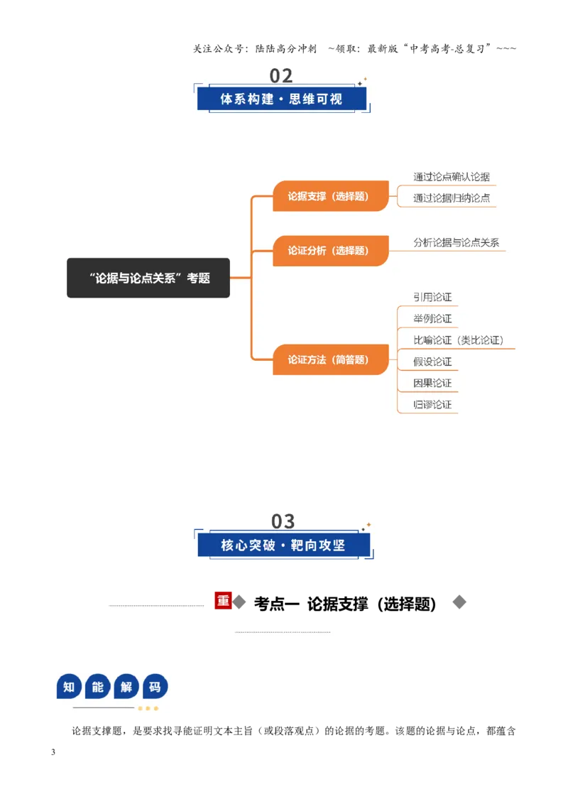 《第03讲论点与论据关系（复习讲义）（全国通用）（学生版）_一轮复习_2026年-语文一轮复习_2026年高考语文一轮复习讲义+练习+课件（新教材新高考）-G55_2026版_专题一信息类文本阅读》第3页预览