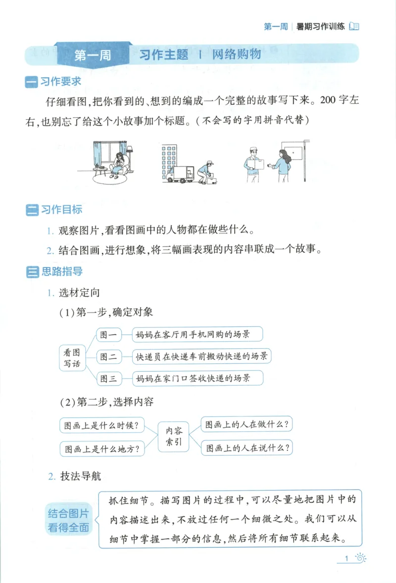 《习作训练_26秋小学初中各机构教辅大合集（一本、教材帮、阳光同学、王朝霞、实验班、小典中点、上分卷、白欧、课堂笔记等等）_26秋小学教辅资料_172026秋小学《暑假》系列语数英_811》第5页预览