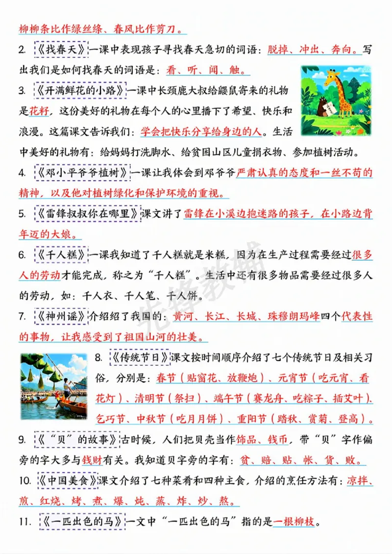 《B20104二年级（下）二年级语文下册期中重点知识归纳(微信564455174)_2年级下册同步教辅_2下-语文_二下语文-重点必备资料》第2页预览