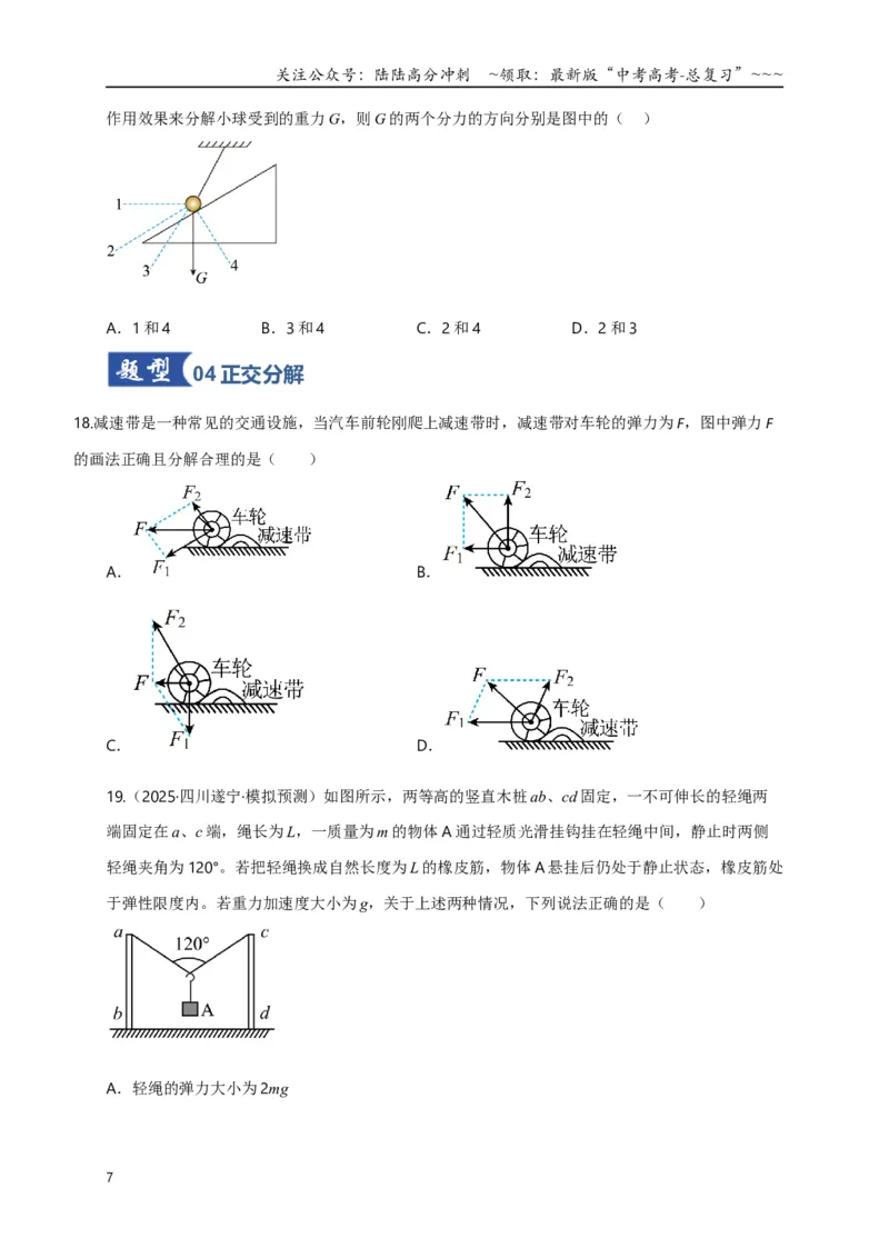 《第06讲力的合成与分解（专项训练）（四川专用）（学生版）_04-物理-高考总复习_一轮复习_2026年-物理高考一轮复习_2026年高考物理一轮课件+讲义+练习（四川专用）-G335》第7页预览