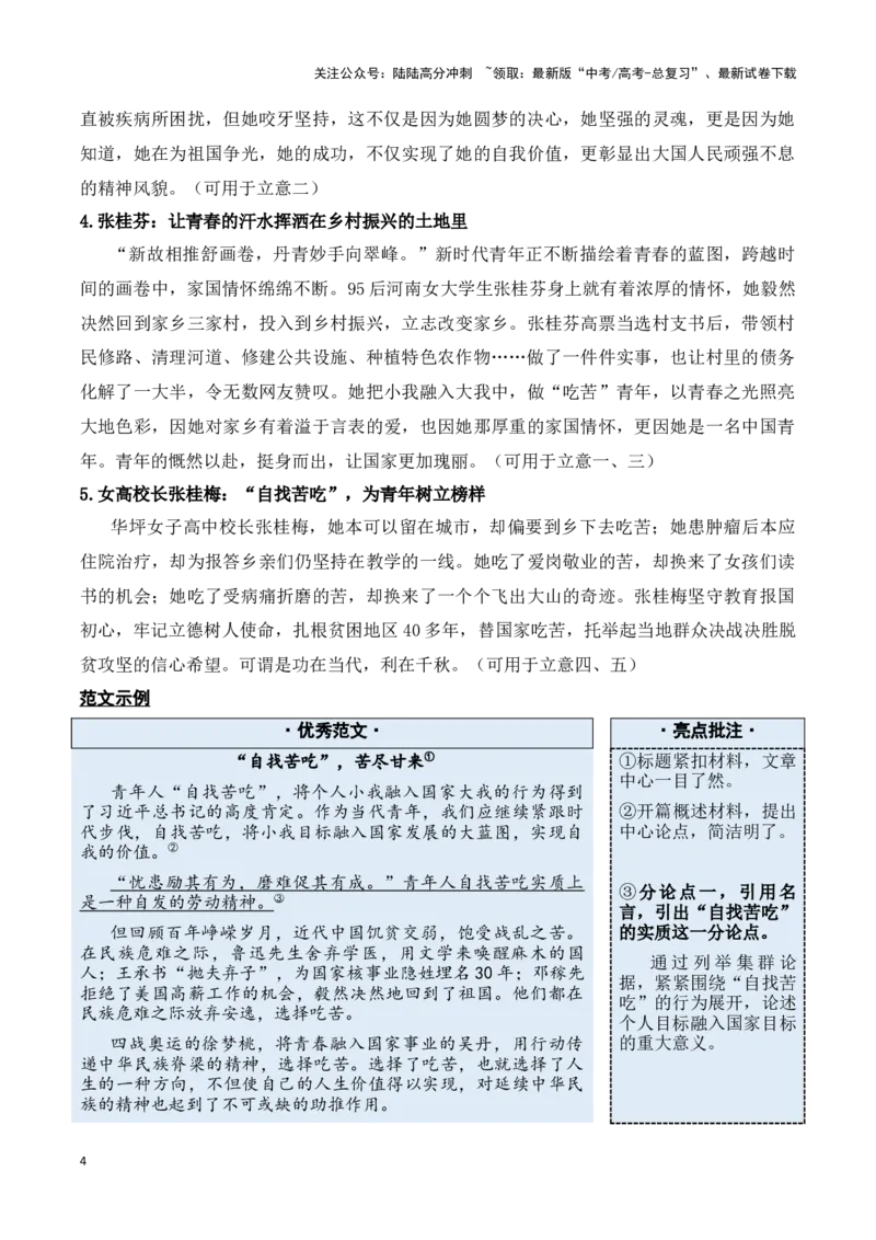 《母题一：厚植家国情怀，折射青年担当学生版_专项复习_2025年_2025年新高考语文作文四大母题演练_资料_1-资料》第4页预览