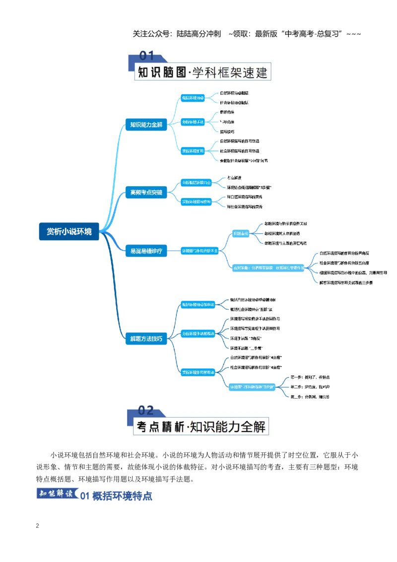《第03讲赏析小说环境（知识清单）（全国通用）教师版_一轮复习_2026年-语文一轮复习_2026年高考语文一轮复习讲义+练习+课件（新教材新高考）-G55_2026版_专题二小说阅读》第2页预览