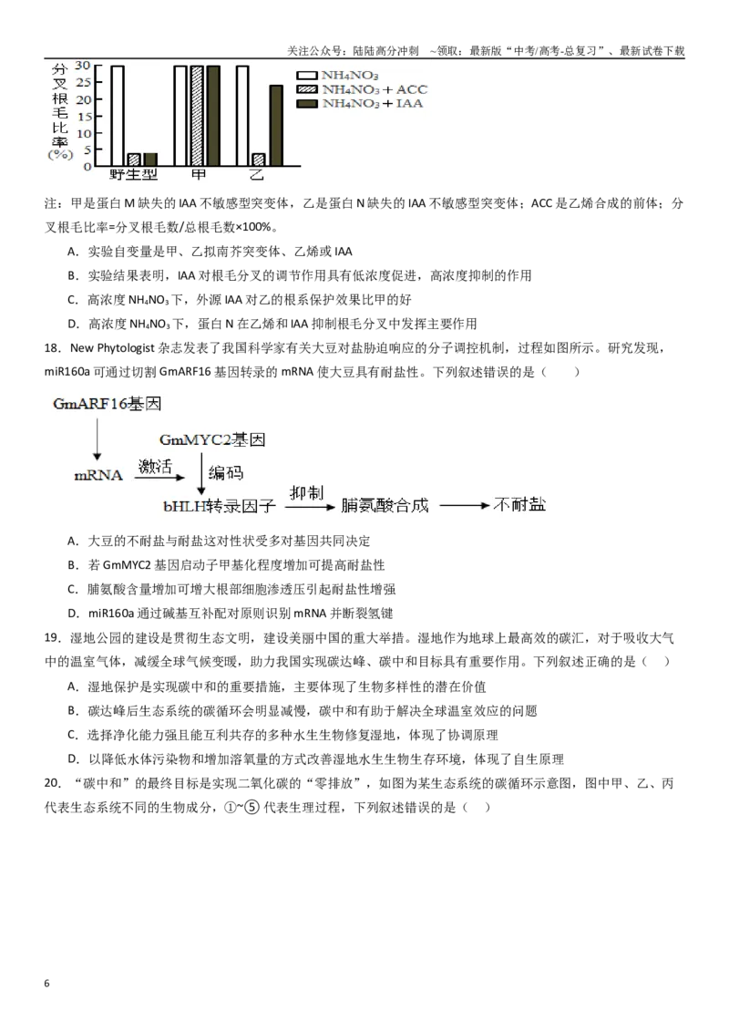 《热点专题05绿色环保（原卷版）_06-生物-高考总复习_专项复习_2024年_2024年高考生物消灭易错和热点专题必刷练_资料》第6页预览