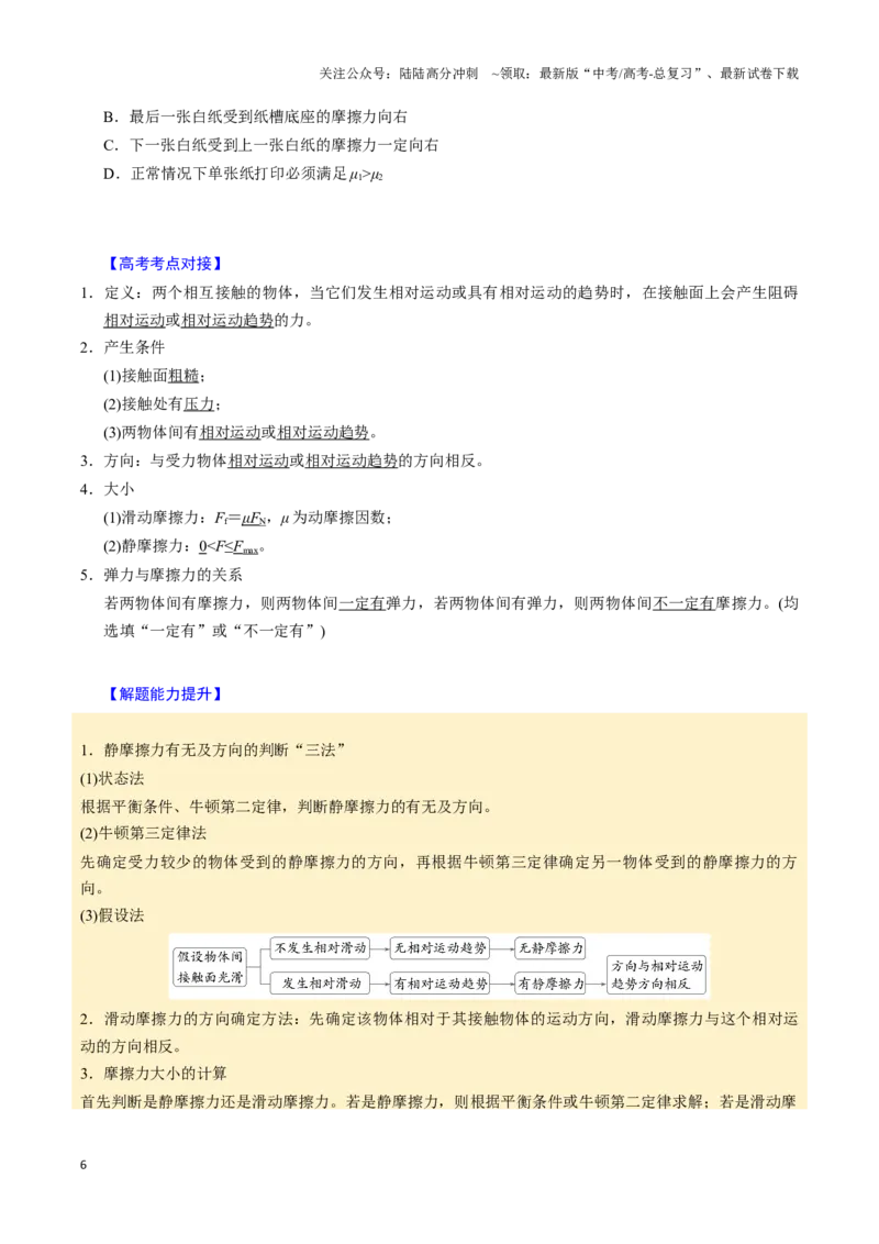 《第04讲重力弹力摩擦力（四大题型）（举一反三）（学生版）_04-物理-高考总复习_专项复习_2025年_2025年高考物理举一反三系列（新高考通用）_资料》第6页预览