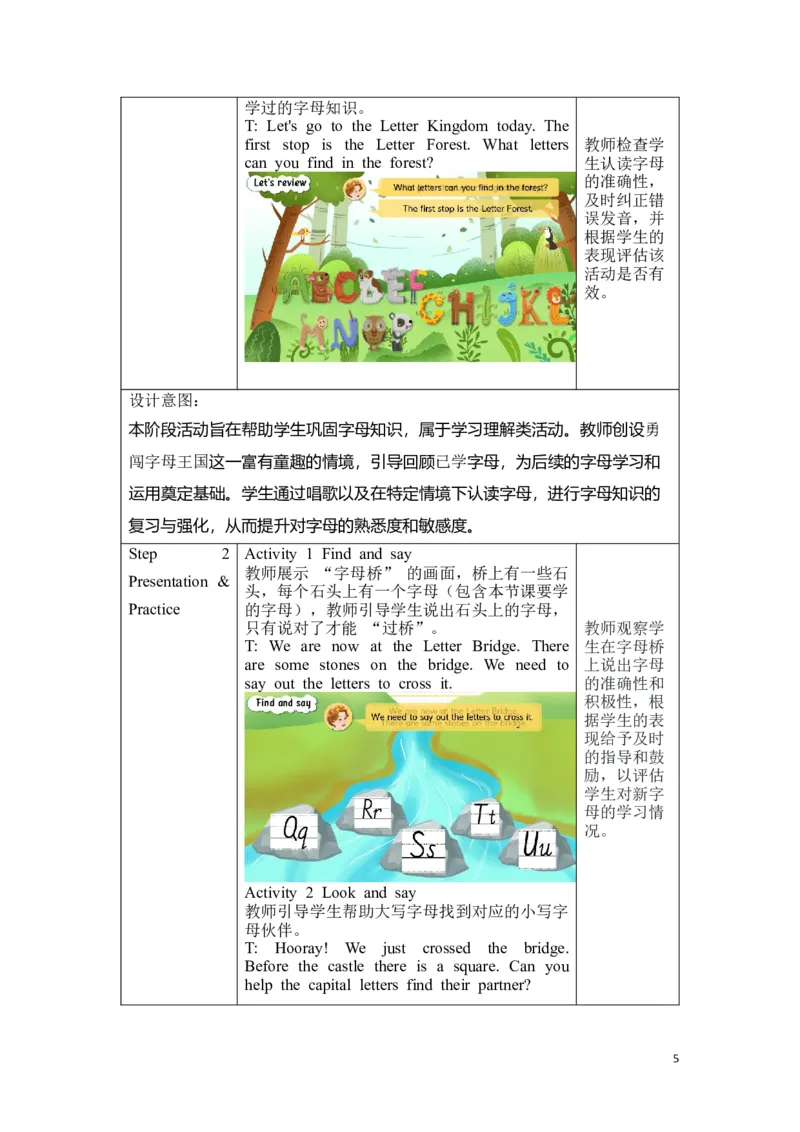 《Unit5ALetterandsound教学设计_26秋小学初中各机构教辅大合集（一本、教材帮、阳光同学、王朝霞、实验班、小典中点、上分卷、白欧、课堂笔记等等）_26秋小学教辅资料_1526秋课件教案》第5页预览