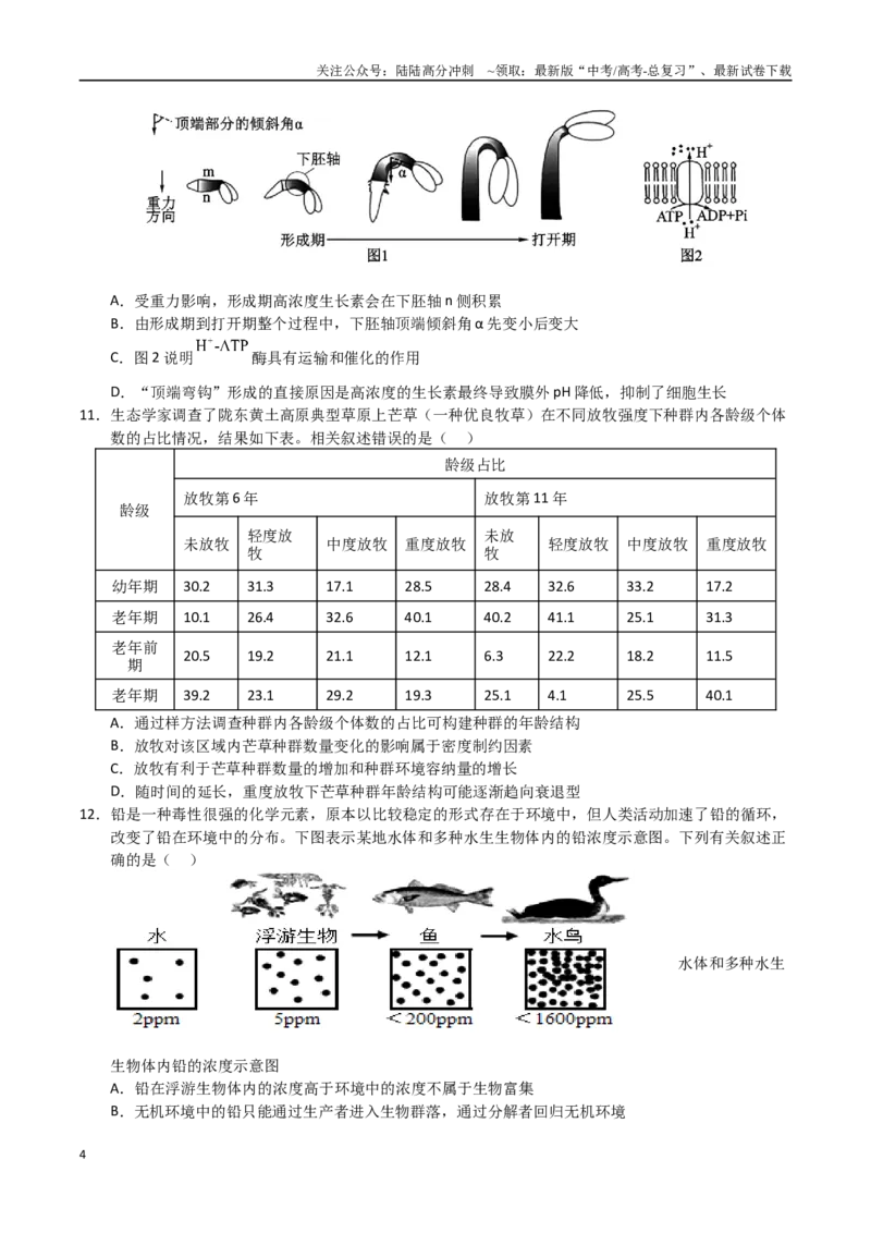 《生物（云南卷01）（考试版）_06-生物-高考总复习_专项复习_2025年_2025年高考押题预测卷（多地区）生物》第4页预览