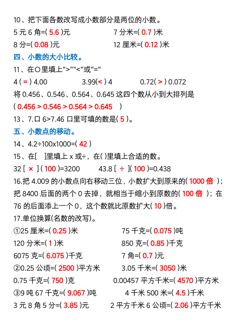 《_4年级下册同步教辅_四下数学_四下数学通用重点必背+专项_四年级（下）数学第四单元常考易错重难点》第2页预览