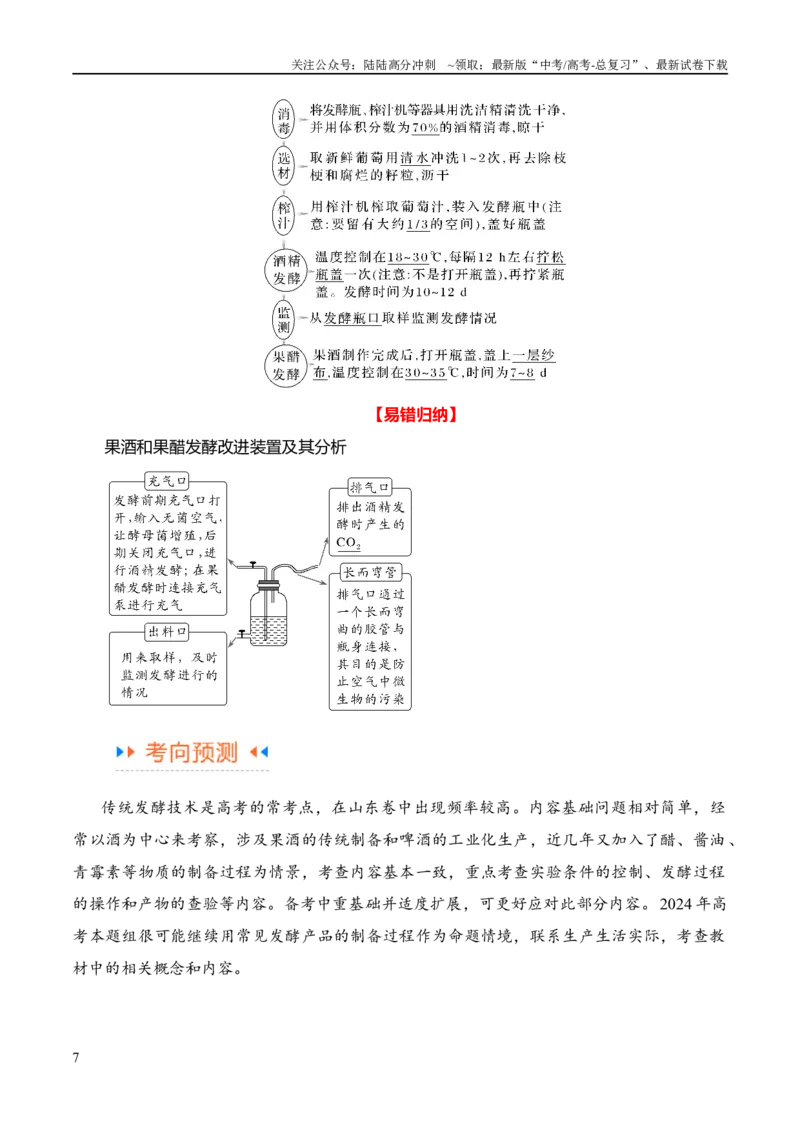 《专题10生物技术与工程（讲义）（原卷版）_06-生物-高考总复习_二轮复习_2024年_2024年高考生物二轮复习高频考点追踪与预测（新高考专用）_讲义》第7页预览