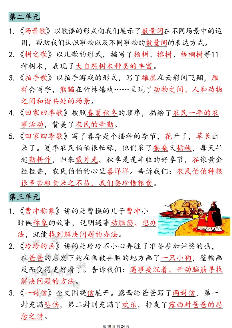 《24年二上语文全册知识点归类汇总SY(1)_2年级上册同步教辅_2上-语文_二上语文-核心考点》第10页预览