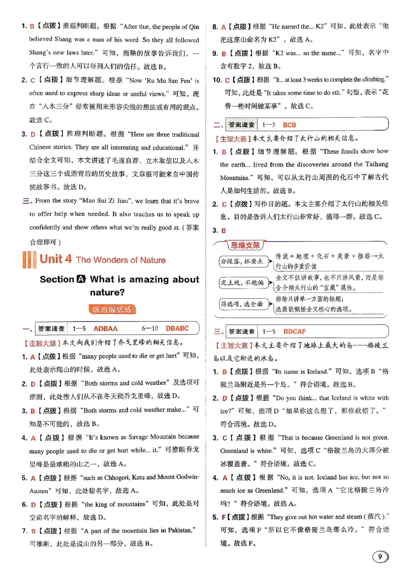 《26秋鲁教版八上英语典中点答案详解详析_26秋小学初中各机构教辅大合集（一本、教材帮、阳光同学、王朝霞、实验班、小典中点、上分卷、白欧、课堂笔记等等）_26秋初中教辅资料》第10页预览
