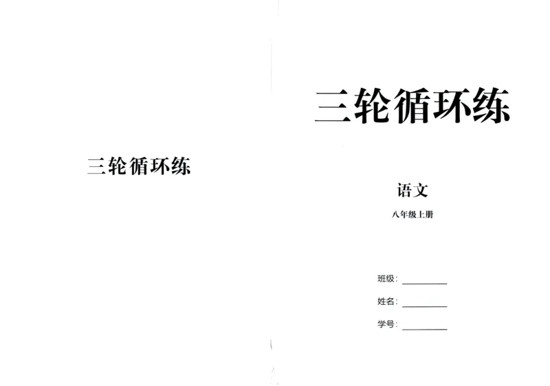 《2027《语文花开•同步练习》三轮循环练(1)_2027版初中《语文花开五合一同步全套》8年级上册（语文）》第1页预览