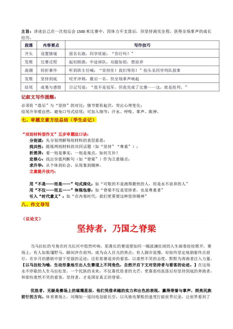 《湖北省高中名校联盟第一次模拟考“落后者的成长与脊梁精神”审题立意及范文_专项复习_2026年-语文专项复习_582026年高考语文各地名校模考卷作文导写》第5页预览
