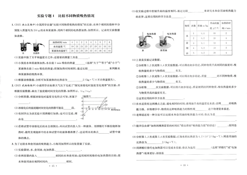 《2026秋九全物理-新动力-实验专题（学生版）_2027版高中《新动力螺旋学习法》9年级全一册（物理）（人教）》第1页预览