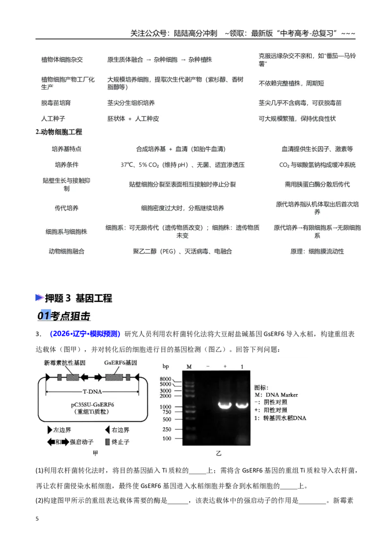 《猜押07生物技术与工程（教师版）_06-生物-高考总复习_专项复习_2026年-生物高考专项复习_2026年高考生物终极冲刺讲练测（黑吉辽蒙专用）-G466_2026版》第5页预览