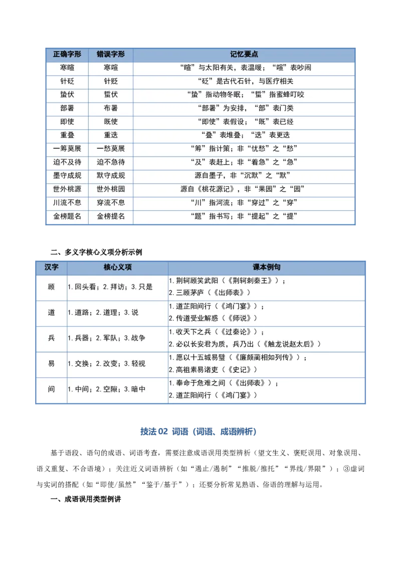《清单01语言文字运用（字词-热门重点趋势题）（知识·方法·能力清单）（教师版）(1)_二轮复习_2026年-语文二轮复习_2026年高考语文二轮复习知识清单（全国通用）-G448_2026版》第5页预览