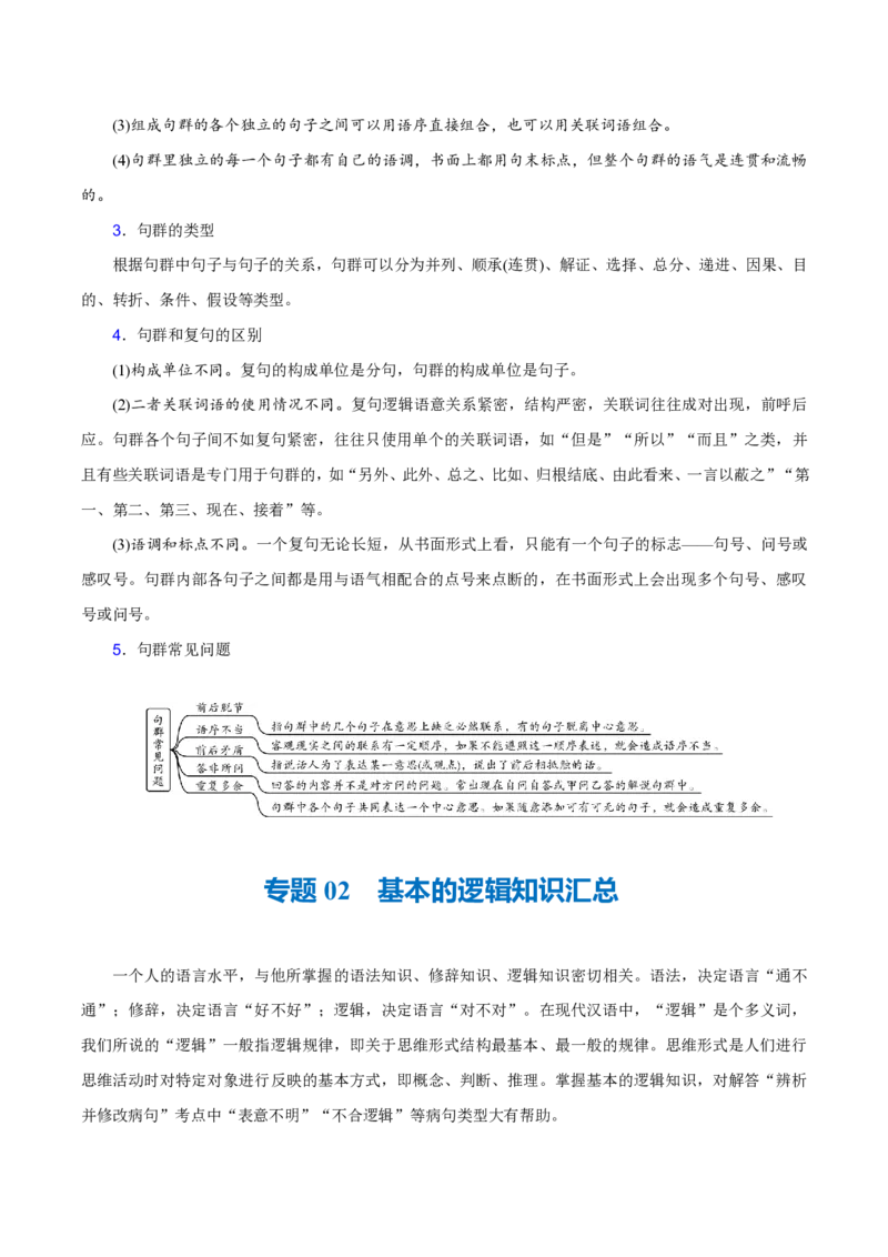 《清单05语用中的语法、逻辑和题型知识必考必背干货（知识清单）2026年高考语文终极冲刺讲练测_三轮冲刺_2026年试卷教辅资源等多个文件》第6页预览
