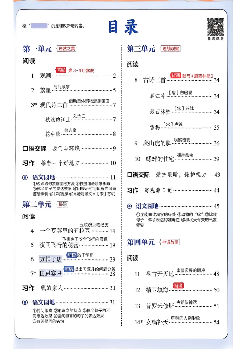 《26秋人教四上语文《课堂笔记》_26秋小学初中各机构教辅大合集（一本、教材帮、阳光同学、王朝霞、实验班、小典中点、上分卷、白欧、课堂笔记等等）_26秋小学教辅资料》第1页预览