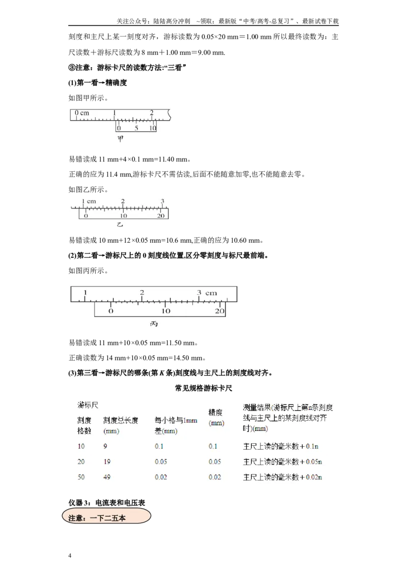 《第01讲各仪器读数模型（原卷版）_04-物理-高考总复习_一轮复习_2024年_2024年高考物理一轮复习模型解题技巧巩固练习备考_第十二章力学实验全覆盖10份》第4页预览