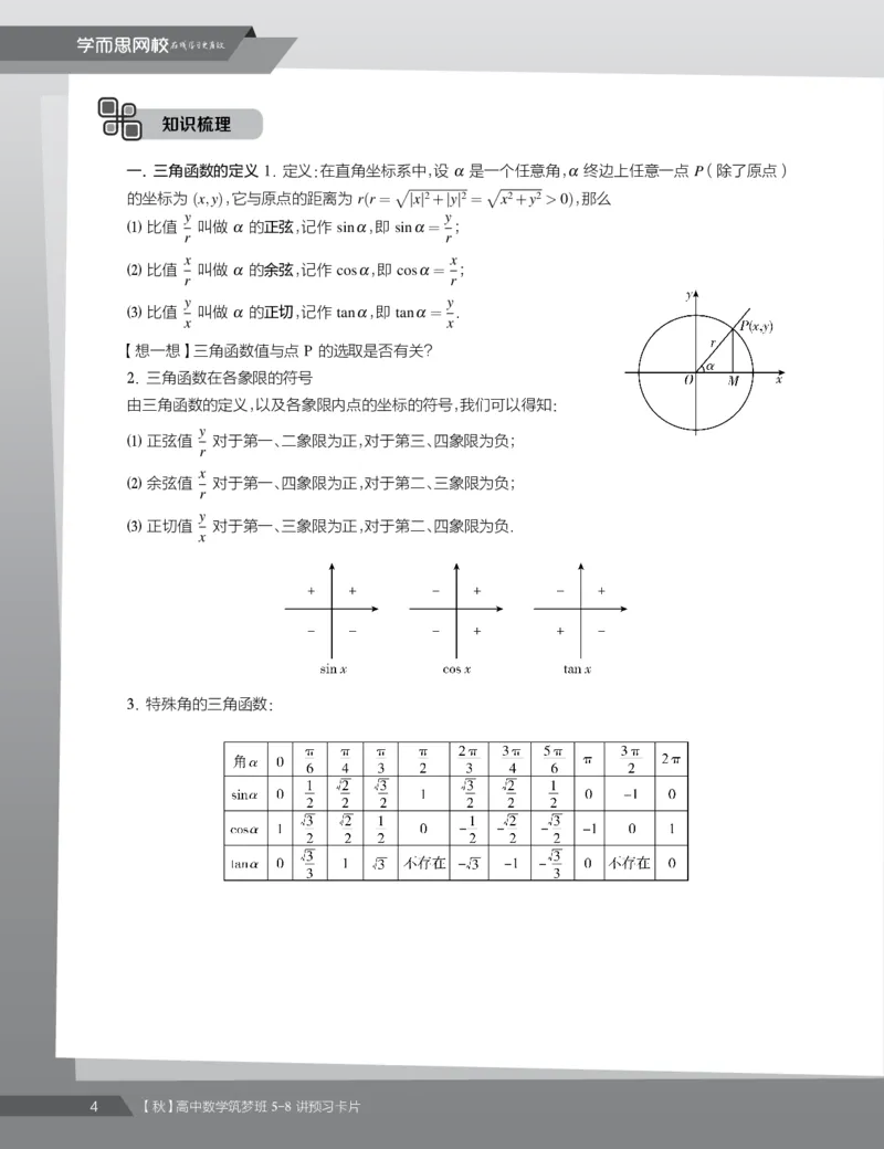 《2019秋高一数学筑梦班5-8讲预习卡片-2497d0cda1a8_学而思高一全套_2019秋季高一1_2019秋高一数学筑梦班（全国）李昊伟_2019秋高一数学筑梦班（全国）李昊伟_资料》第6页预览