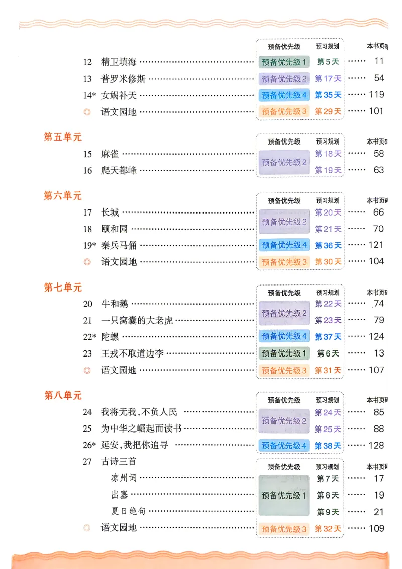 《26秋语文上册王朝霞《预备四年级》_26秋小学初中各机构教辅大合集（一本、教材帮、阳光同学、王朝霞、实验班、小典中点、上分卷、白欧、课堂笔记等等）_26秋小学教辅资料》第6页预览