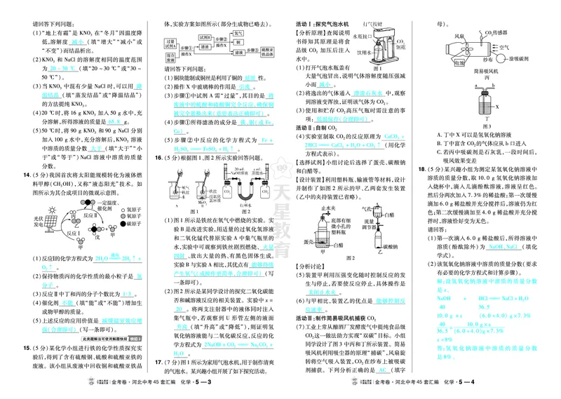 《2027《天星•中考45套卷红皮》化学(河北)教用_2027版中考《金考卷中考45套汇编》（化学）（河北版）》第10页预览