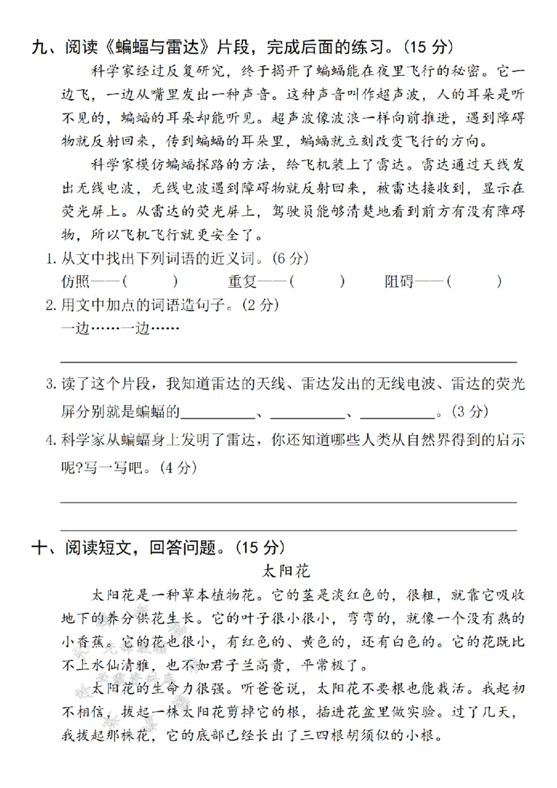 《24年四上语文期末测试卷-奇观-SY_4年级上册同步教辅_4上-语文_四上语文单元＋期中＋期末卷_四上语文期末卷》第3页预览