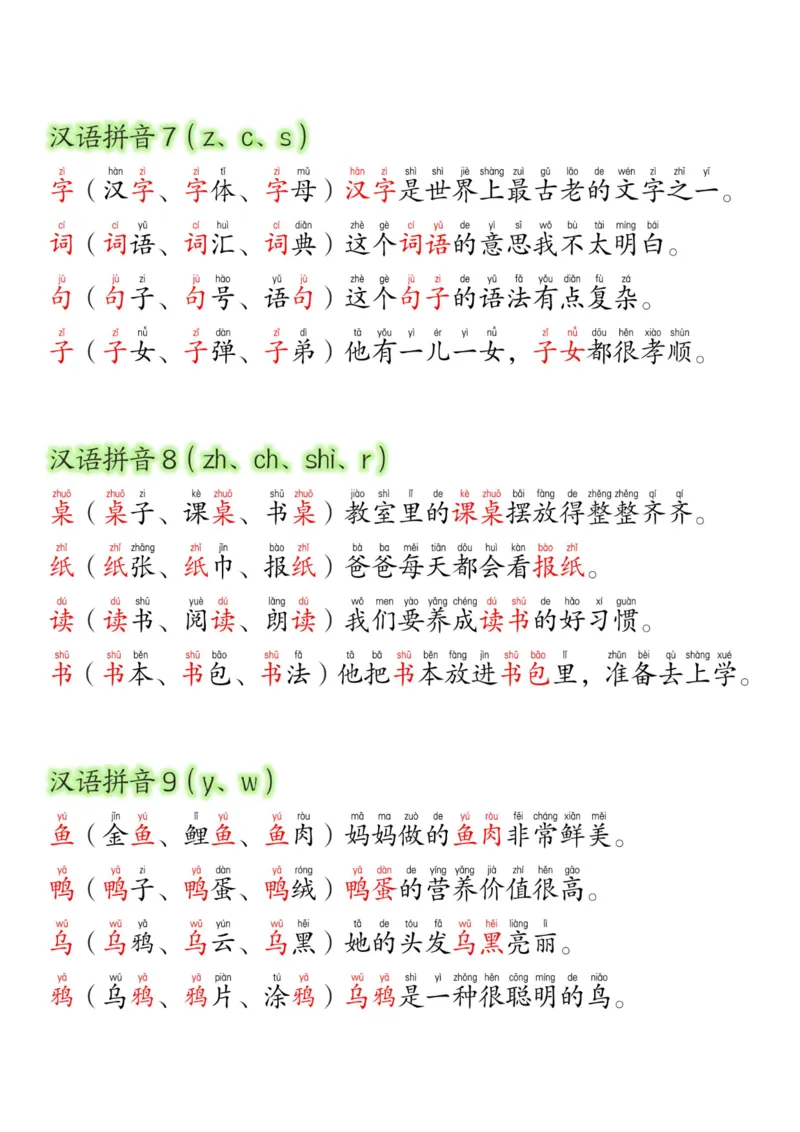 《24新版一年级语文上册生字组词造句(2)_1年级上册同步教辅_1上语文_一上语文-生字+字帖》第5页预览