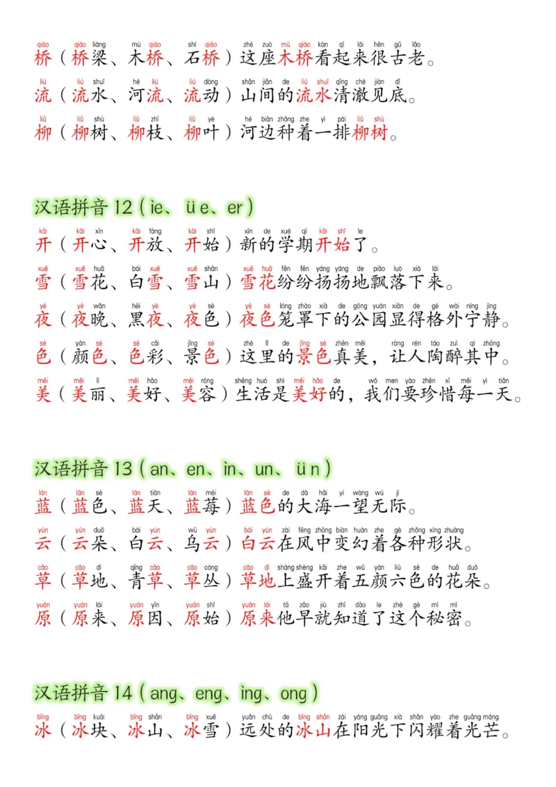 《24新版一年级语文上册生字组词造句(2)_1年级上册同步教辅_1上语文_一上语文-生字+字帖》第7页预览