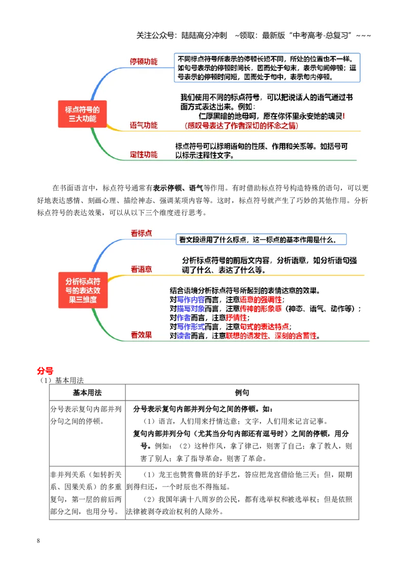 《第04讲正确使用标点符号（讲义教师版）_一轮复习_2026年-语文一轮复习_2026年高考语文一轮复习精讲课堂（全国通用）-G385_资料》第8页预览
