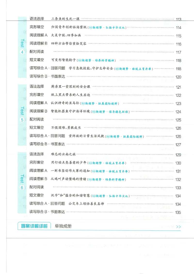 《2027版英语完形填空与阅读理解-8年级_2027版初中《星火巅峰完形填空与阅读理解》789年级全册（广东专版）》第8页预览