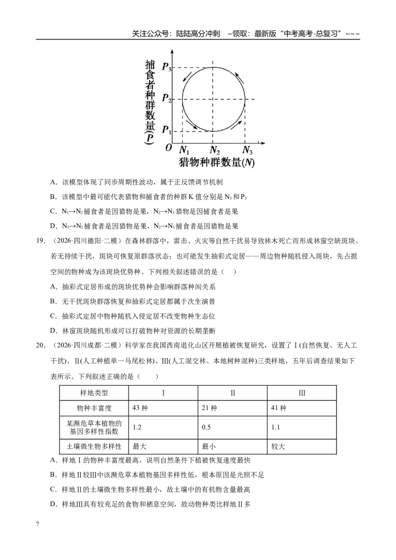 《专题07生物与环境（2大考点）（学生版）_06-生物-高考总复习_专项复习_2026年-生物高考专项复习_2026年高考生物二模试题分类汇编（四川专用）-G282_2026版》第7页预览