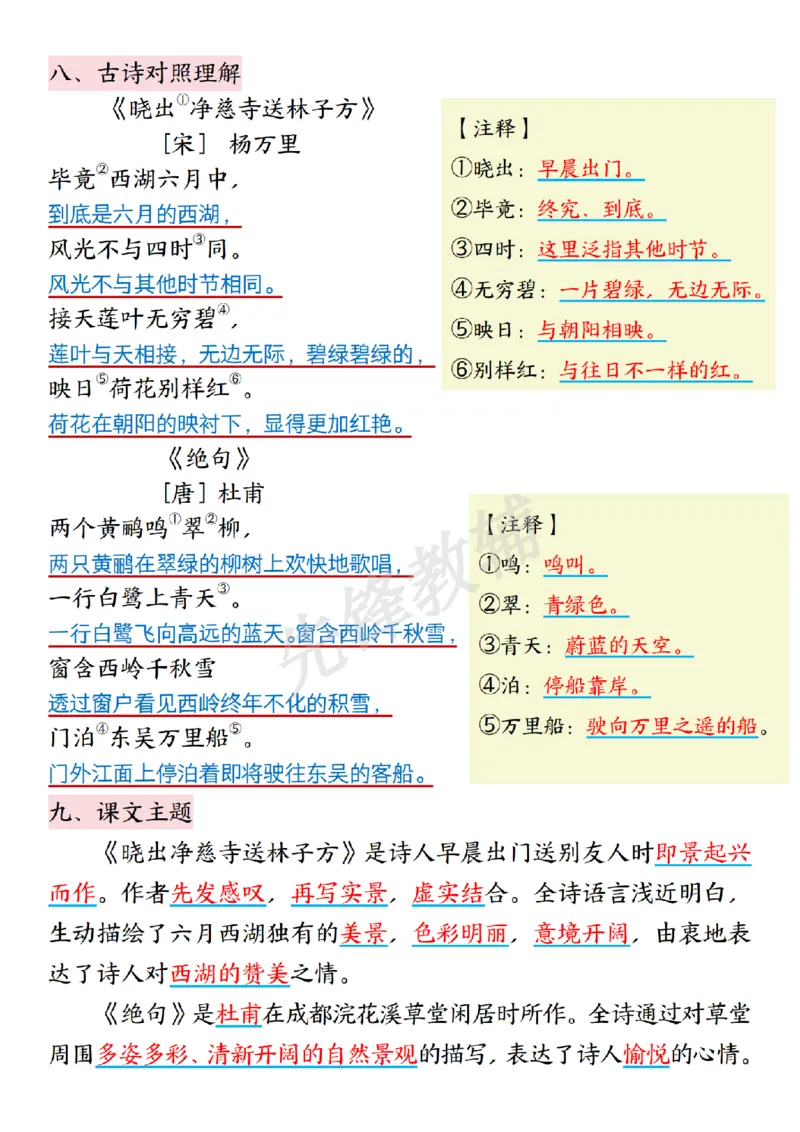 《B20107二年级（下）语文《第六单元》每课知识点清单.(微信564455174)_2年级下册同步教辅_2下-语文_二下语文-重点必备资料》第2页预览