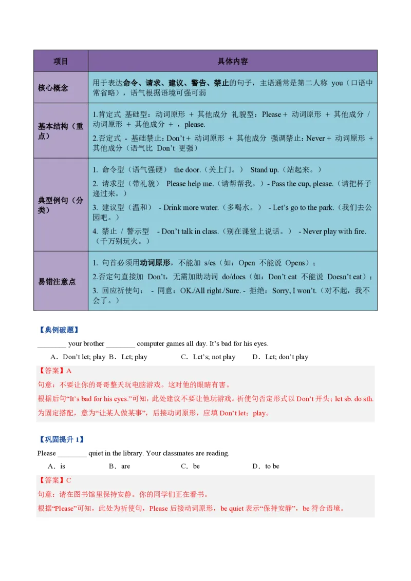 《专题02指示代词、祈使句和Therebe句型（暑假复习讲义）（解析版）_26秋初中教辅资料_26秋初中《暑假预习》_2026秋《暑假自学课》7上数学（沪教版▪五四制）》第5页预览