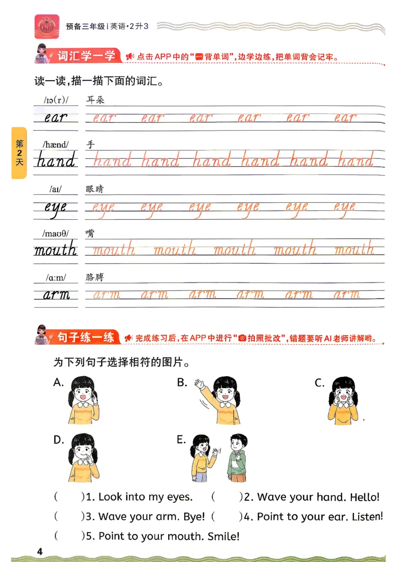 《26秋英语上册王朝霞《预备三年级》（人教版）_26秋小学初中各机构教辅大合集（一本、教材帮、阳光同学、王朝霞、实验班、小典中点、上分卷、白欧、课堂笔记等等）_26秋小学教辅资料》第8页预览