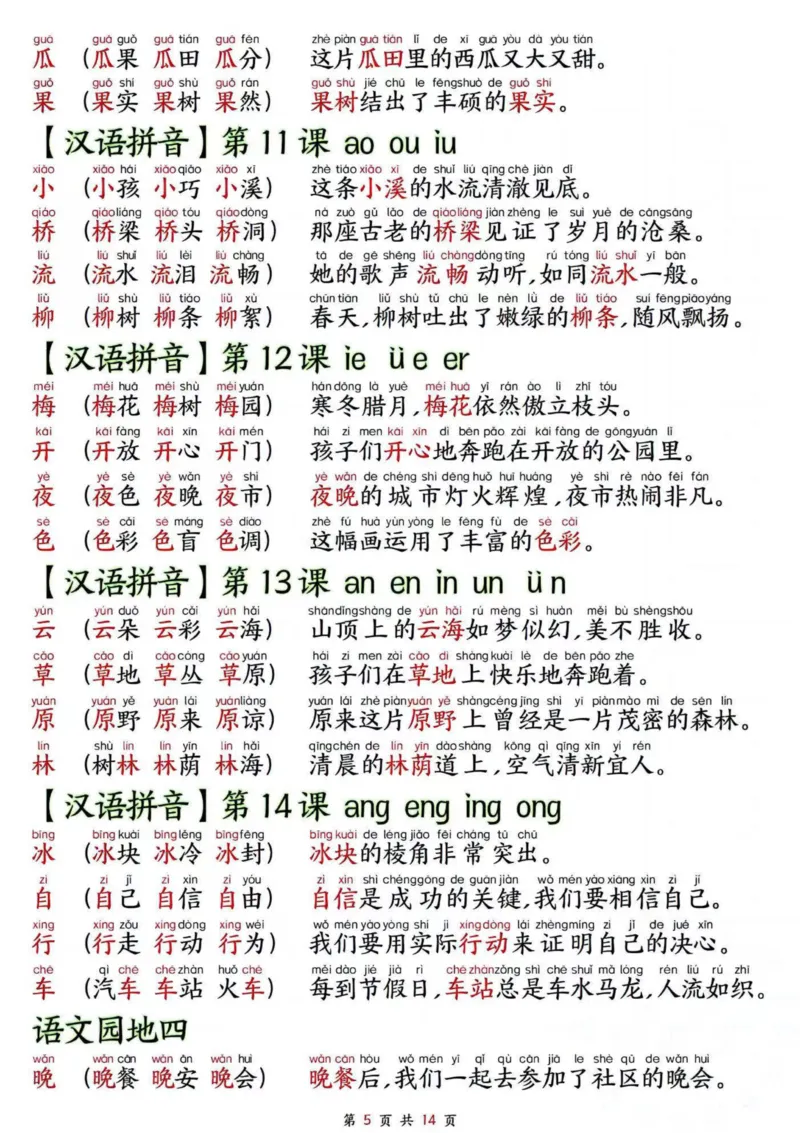 《24秋一年级上册新版生字拼音组词造句_1年级上册同步教辅_1上语文_一上语文-生字+字帖》第5页预览