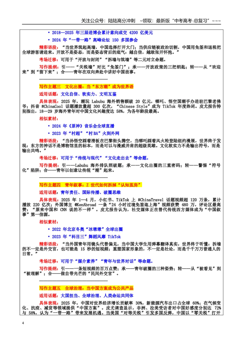 《热点话题27：中国综合国力与国家形象的破圈：发展是最好的“国家名片”从被误解到被点赞_专项复习_2026年-语文专项复习_资料_热点话题素材》第4页预览