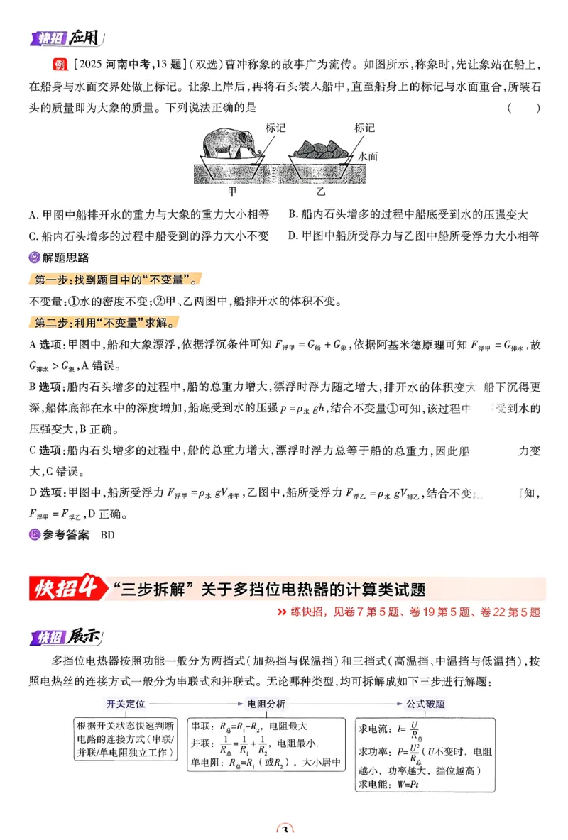 《2027《天星•中考45套卷红皮》物理(河南)解题快招_2027版中考《金考卷中考45套汇编》（物理）（河南版）》第3页预览