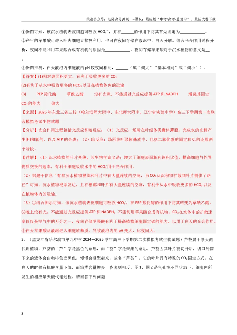 《猜押09非选择题必刷（教师版）_06-生物-高考总复习_专项复习_2025年_2025年高考生物抢押秘籍（黑吉辽蒙专用）》第3页预览