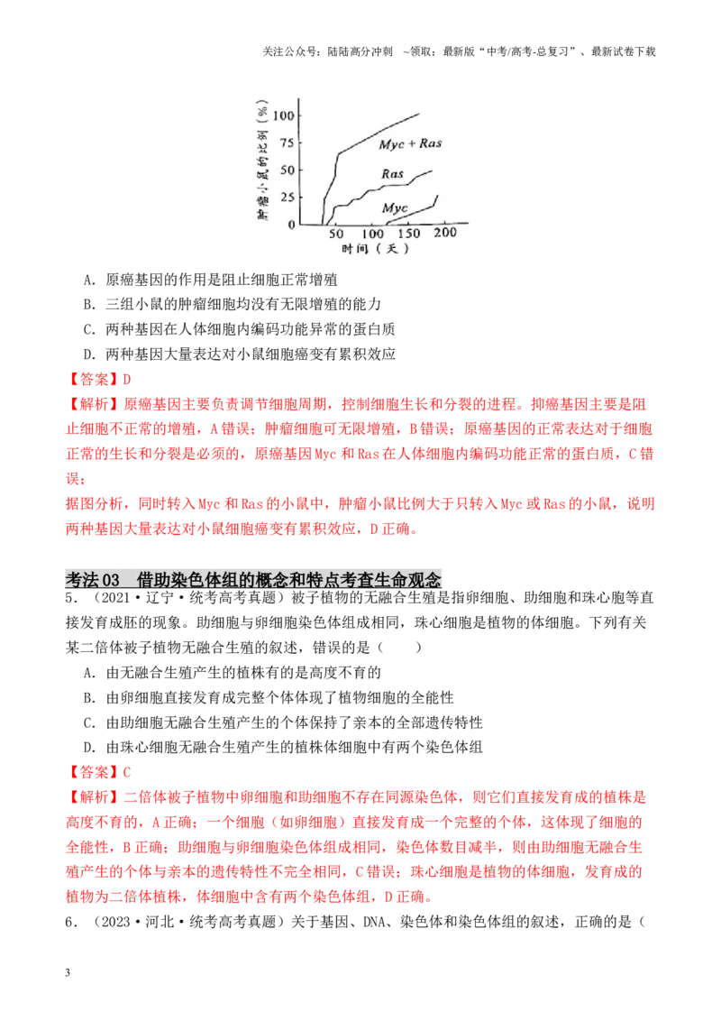 《专题04生物变异类型的判断（解析版）_06-生物-高考总复习_专项复习_2024年_2024年高考生物热点实验分析预测题型归纳重难讲解_资料》第3页预览