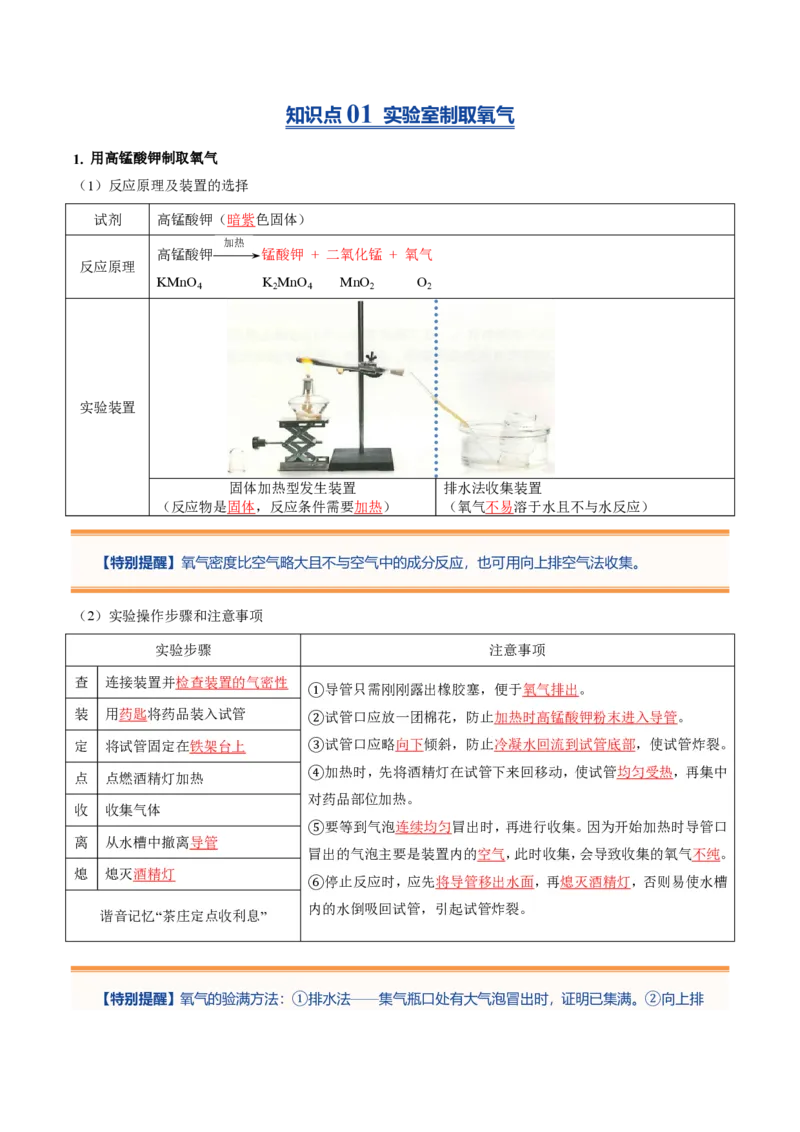 《人教2026版《暑假预习讲义》第08讲制取氧气（暑假预习讲义）（解析版）_26秋初中教辅资料_26秋初中《暑假预习》_学科网上好课2026年9年级《暑假自学课》化学（人教版）》第2页预览
