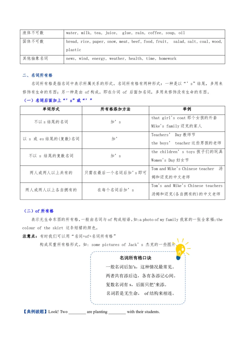 《人教2026《暑假复习讲义》专题02名词、代词、形容词和情态动词（暑假复习讲义）（解析版）_26秋初中教辅资料_26秋初中《暑假预习》_2026秋《暑假复习讲义》8上英语》第4页预览
