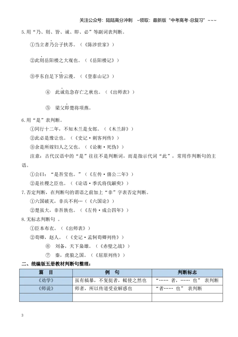 《第03讲文言句式（知识清单）（全国通用）教师版_一轮复习_2026年-语文一轮复习_2026年高考语文一轮复习知识清单（全国通用）-G56_2026版》第3页预览