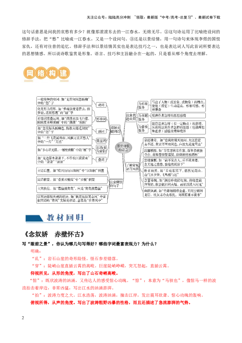 《第03讲鉴赏诗歌语言（讲义）（解析版）_一轮复习_2024年_2024年高考语文一轮复习讲练测（课件+讲义+练习）（新高考）_第二部分古代诗文阅读_专题二诗歌鉴赏》第2页预览